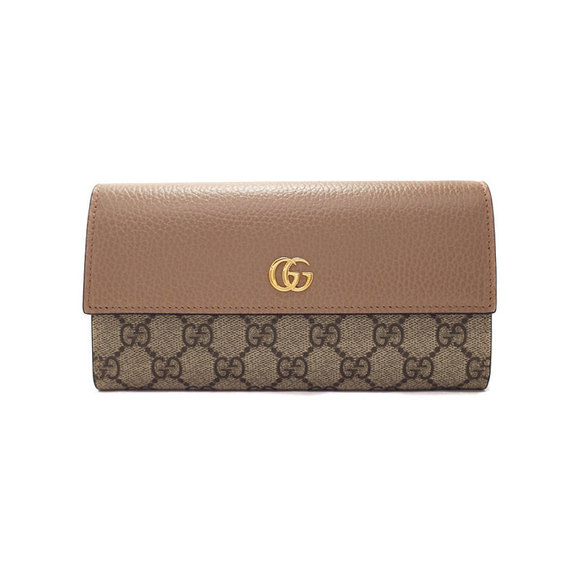 Gucci Continental Leather Long Marmont GG Bifold Wallet - Picture 1 of 5